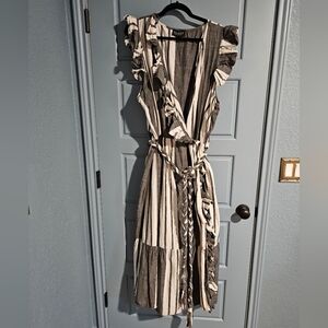 Eloquii Striped Cotton Dress Plus Size 28